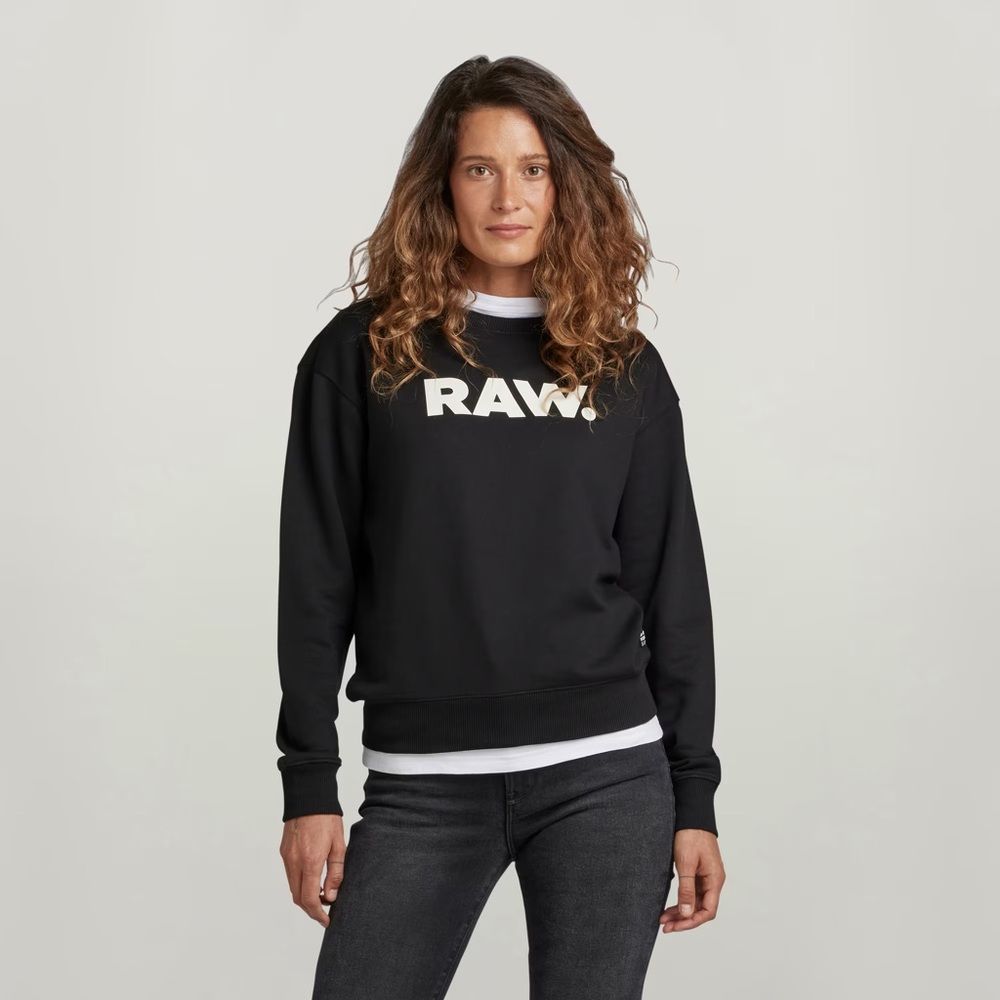 G-Star Black and White RAW Logo Sweatshirt